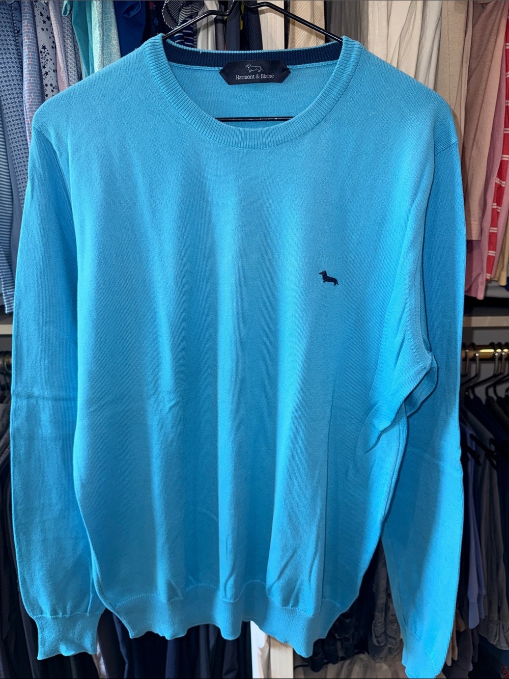 Harmont & Blaine Bright Blue Crewneck Sweater